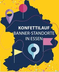 Selfie-Standorte beim Konfettilauf 2022 in Essen